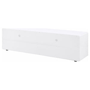 English Elm Cordova Glossy White Low Profile Tv Stand with Dual Drawers for Modern Living Rooms B062P441136