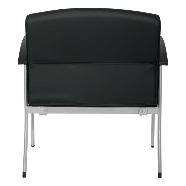 OSP Home Furnishings Healthcare Guest Chair with Steel Frame and Cleanable Upholstery for Waiting Rooms 55099S-R107