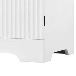 English Elm K&k Farmhouse Pantry Cabinet 72 Inch Tall Mdf Cupboard with Adjustable Shelves White N707S000020W