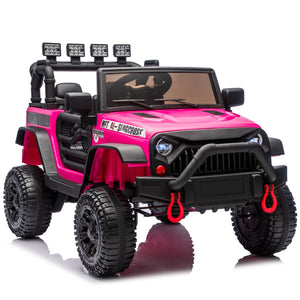 English Elm 24v Kids Electric Ride on Car with Parental Remote Dual Motor Four Wheel Suspension W1578P356392