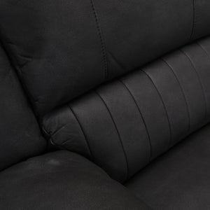 English Elm Wallace & Bay - Black Reclining Sofa Upholstered Fabric Contemporary Black Licorice 87.5" Wide Easy-Care Comfort Recliner Lounge Seating B361P384411
