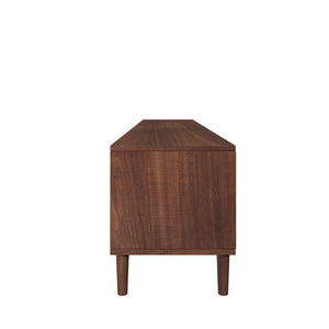 English Elm 86 Inch Rattan Media Console with Led Lighting Two Drawers Modern Living Room Tv Stand N710P438977P