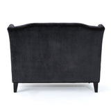 Christopher Knight Home® - Noble House - Leora Modern Glam Tufted Velvet Wingback Loveseat