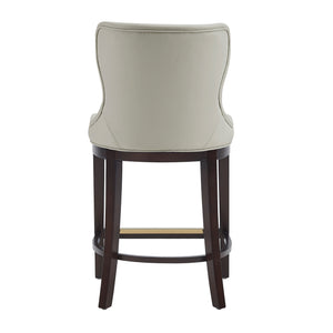 English Elm Blair Stone Leatherette Counter Stool – Chic Beech Wood Legs, Wingback Design, Fully Assembled Comfort B365P398067