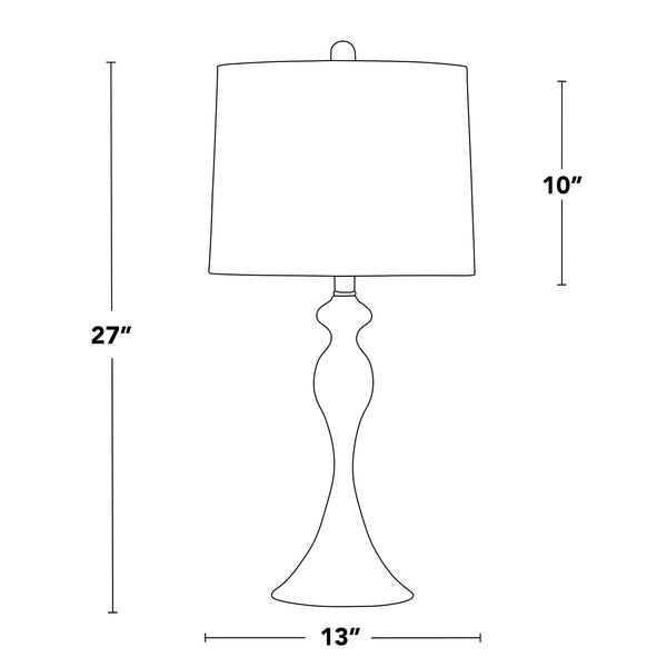 English Elm 27" Brushed Nickel Hourglass Table Lamps with Linen Shades for Bedroom or Living Room B202P224091