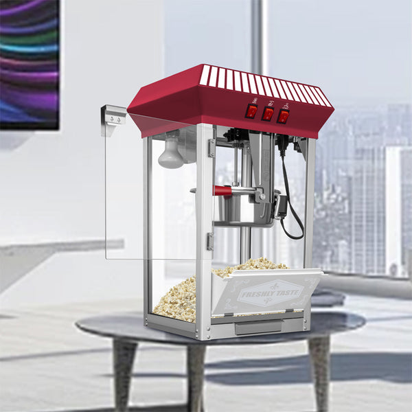 English Elm Commercial Popcorn Machine 12 Oz Steel Kettle Tempered Glass Warming Deck 800w W2841P265056