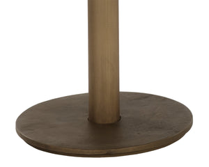 Sunpan Corina Bar Table - Handcrafted Iron with Antique Brass Finish, Unique Artisanal Design for Dining Spaces