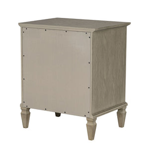English Elm Victoria Aged Oak Nightstand with Solid Wood Legs, Wire-Brushed Veneer, Drawer & Open Shelf Grey 27.25 L x 22.75 W x 27.25 H B035P341168