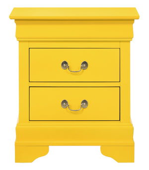 English Elm Charming Croc-Textured Nightstand with Spacious Drawer, Contemporary Particle Board Build, 25"H x 27"W x 16"D Yellow 30 L x 25 W x 20 H B078107837