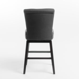 English Elm Christopher Knight Home® - SWIVEL Bar Stool Light Grey Fabric Upholstered Seat with 360° Swivel, Cozy Cushioning & Wood Legs 57177.00F