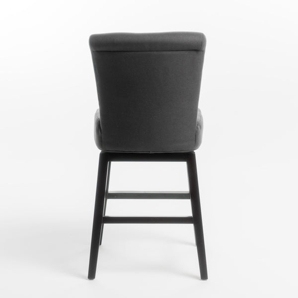 English Elm Christopher Knight Home® - SWIVEL Bar Stool Light Grey Fabric Upholstered Seat with 360° Swivel, Cozy Cushioning & Wood Legs 57177.00F