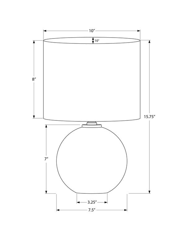 English Elm Lighting, chic globe ceramic table lamp with linen empire shade, 3-way rotary switch for adjustable ambiance Cream 11 L x 11 W x 14 H B2710P220096