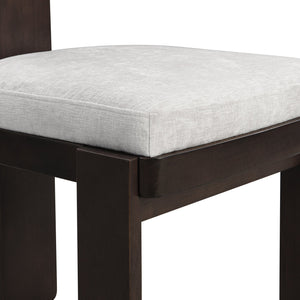 English Elm Christopher Knight Home® - Upholstered Modern Dining Chairs Set of 2 with Comfortable Fabric Seats, Solid Rubber Wood Legs, 330lb capacity and Timeless Design Gray N779P236964E