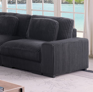English Elm Lianne Corduroy Modular Sectional with Ottoman Channel Tufted Deep Seat Lounge Sofa B2749S00044