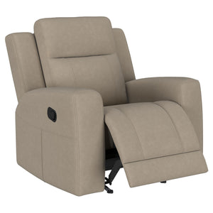 English Elm Slater Faux Leather Reclining Sofa Set with Console Cupholders for Media Rooms B062S01806