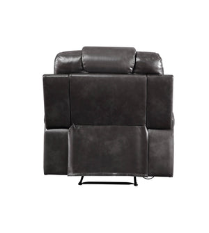 English Elm Braylon Magnetite Faux Leather 3-Piece Manual Recliner Set in Brown with Console, Cup Holders and Storage B2726S00187