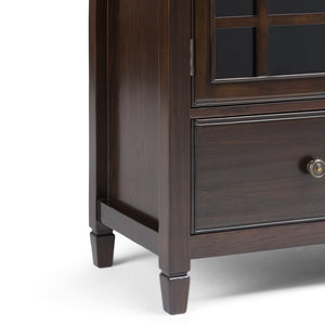 English Elm Connaught Tall Storage Cabinet - Elegant British Colonial Design In Dark Chestnut Brown Finish B136P158127