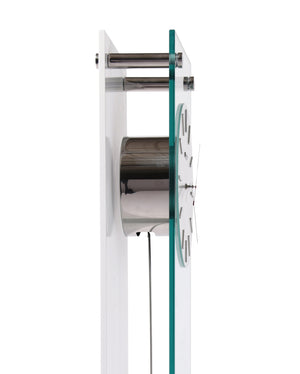 Hekman Furniture 611319 Echo Ii Modern Pendulum Clock With Adjustable Led Lighting And Stylish Tempered Glass Design Gloss White Echo Iv Grandfather Clock 611321