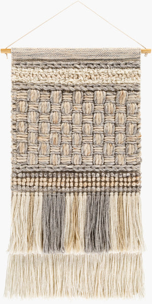Livabliss Cordoba Handwoven Neutral Wall Hanging Cotton Wool Textile Art for Living Room Decor CDB1002-3218