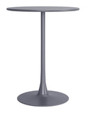 Soleil Bar Table Gray 704034 Zuo Modern