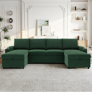 English Elm Swivel Barrel Accent Chair Chenille Tufted Round Club Seat for Living Room Lounge Green N719S002190F