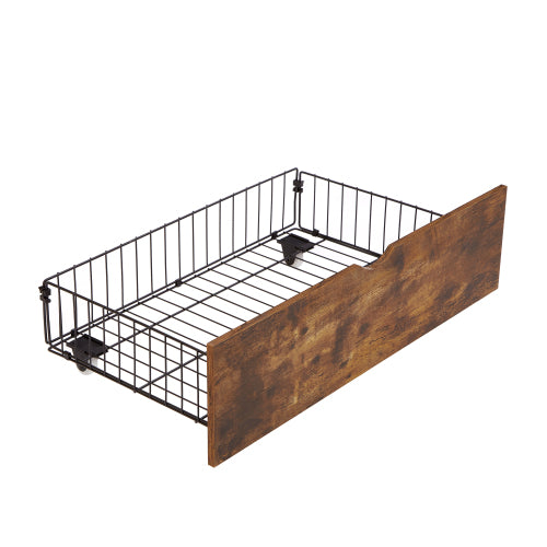 English Elm Queen Storage Bed Wood Headboard Metal Frame Usb Charging Two Under Drawer Bedroom W311S00063