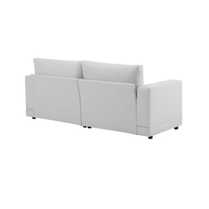 English Elm Package Three Seat Woven Fabric Sofa Scandinavian Minimalist White Living Room N767P240700B