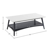 Madison Park Parker Modern/Contemporary Coffee Table MP120-1129 Off-White/Black