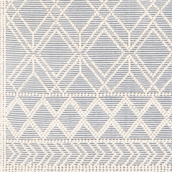 Livabliss Casa Decampo Handwoven New Zealand Wool Flatweave Rug Farmhouse Cottage Accent Ivory, Denim 8' x 10' CDC2300-810