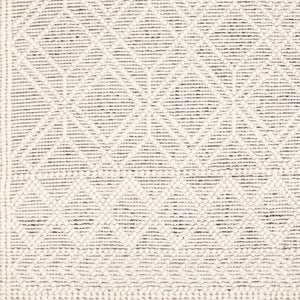 Livabliss Casa Decampo Handwoven New Zealand Wool Flatweave Rug Farmhouse Bohemian Fringe Ivory, Black 2'6" x 10' CDC2301-2610