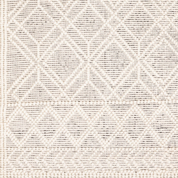 Livabliss Casa Decampo Handwoven New Zealand Wool Flatweave Rug Farmhouse Bohemian Fringe Ivory, Black 2'6" x 10' CDC2301-2610