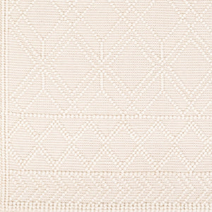 Livabliss Casa Decampo Handwoven New Zealand Wool Flatweave Rug with Fringe Farmhouse Accent Ivory, Light Be 27" x 45" CDC2302-2339