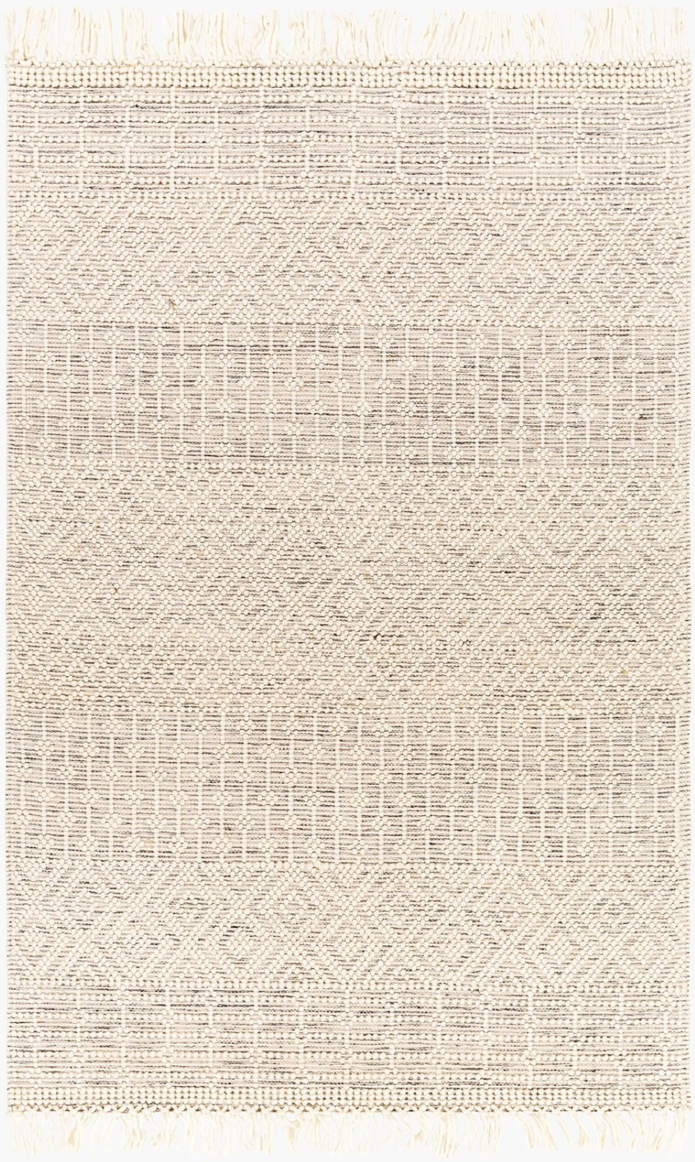 Livabliss Casa Decampo Handwoven Wool Flatweave Rug with Fringe Boho Global Accent CDC2306-2339