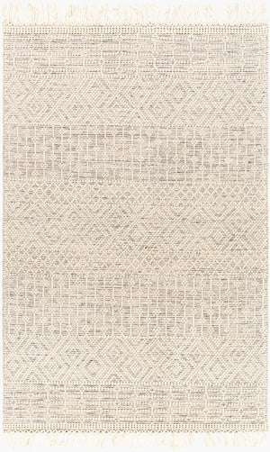 Livabliss Casa Decampo Handwoven Wool Flatweave Rug with Fringe Boho Global Accent CDC2306-2339