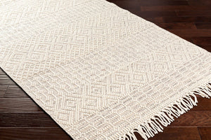 Livabliss Casa Decampo Handwoven Wool Flatweave Rug with Fringe Boho Global Accent CDC2306-2339