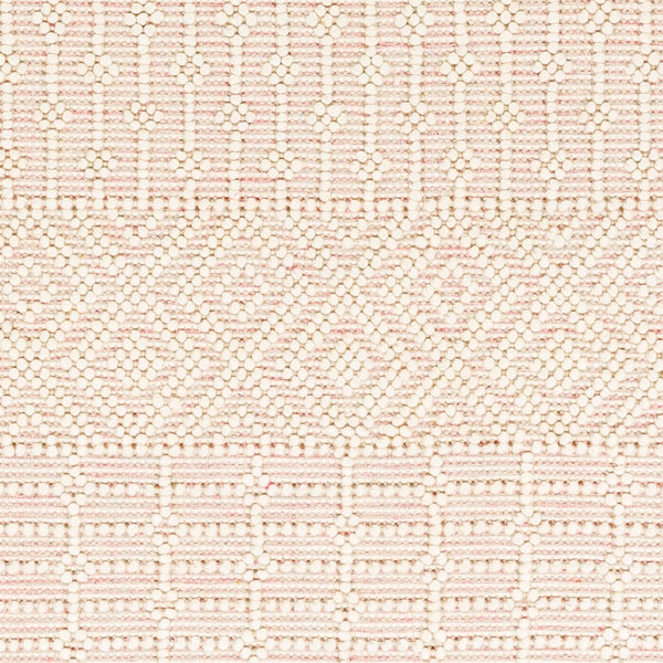 Livabliss Casa Decampo Handwoven Wool Flatweave Rug with Fringe for Entryway or Bedside Ivory, Dusty Pi 2'6" x 8' CDC2308-268