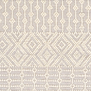 Livabliss Casa Decampo Handwoven Wool Accent Rug Artisan Fringed High-low Texture Boho Decor Ivory, Light Gr 5' x 7'6" CDC2309-576