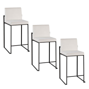 English Elm Contemporary High Back Upholstered Counter Stools with Steel Frame for Kitchen Island B202P221986