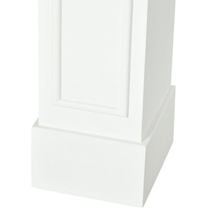 English Elm HOMCOM Elegant MDF Fireplace Mantel Surround with Decorative Pattern, 45.25" Top, 66 lb Capacity White W2225P217257