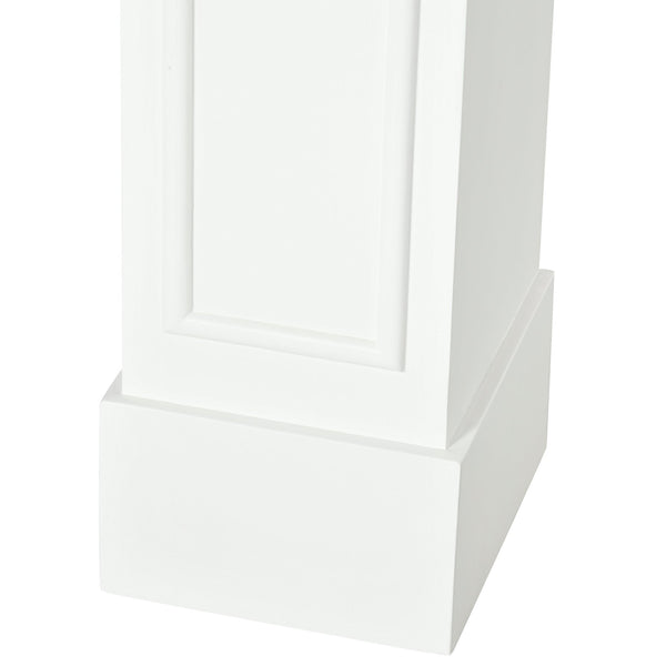 English Elm HOMCOM Elegant MDF Fireplace Mantel Surround with Decorative Pattern, 45.25" Top, 66 lb Capacity White W2225P217257
