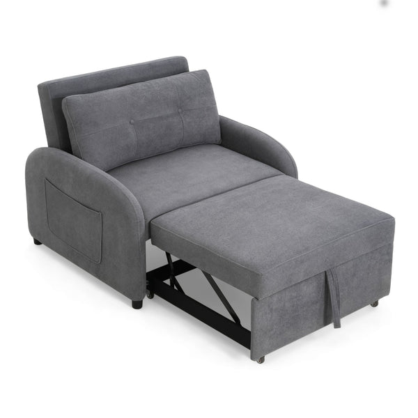 English Elm Christopher Knight Home® - (Old 3-in-1 Convertible Sleeper Sofa Bed with Pillow & Pocket, Compact Loveseat with Pull-Out Bed and Wheels Grey N765P34284849G