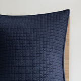 Urban Habitat Brooklyn Shabby Chic Cotton Jacquard Comforter Set with Euro Shams and Throw Pillows UH10-2262 Navy