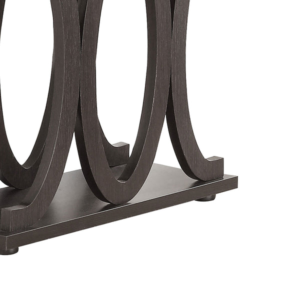 English Elm Karsten Cappuccino Engineered Wood Console Table — Warm Espresso-Tone Entryway Storage with Durable Finish and Versatile Surface (42" W) B062P331092