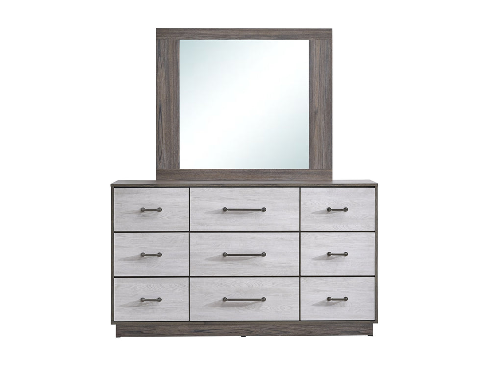 English Elm Aberdeen Six Drawer Wide Dresser Wood Grain Laminate Gunmetal Hardware Bedroom Storage B078P497933