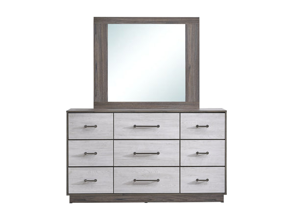English Elm Aberdeen Six Drawer Wide Dresser Wood Grain Laminate Gunmetal Hardware Bedroom Storage B078P497933