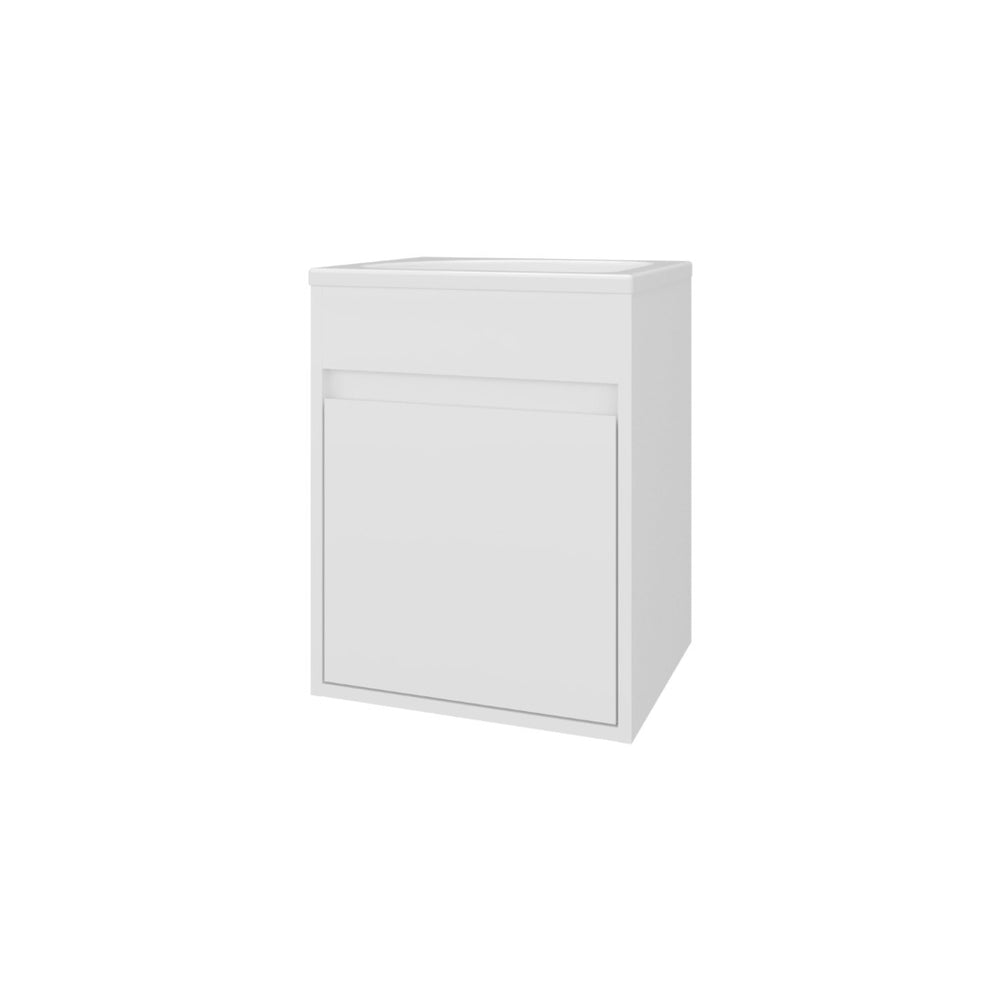 English Elm White Bathroom Floating Vanity With Integrated Sink & Storage For Modern Space-Saving Style B062P355657-GIGA