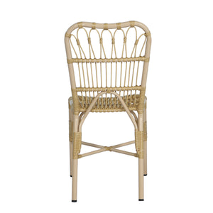 English Elm 5 Piece Outdoor Dining Set Acacia Wood Table Woven Rattan Chairs Patio Backyard N762S000013AAN