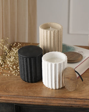 English Elm Jar Candle Ecomix Wax With Mango Wood Lid - Handcrafted Vanilla Lavender For Relaxation & Gifting B346P369766