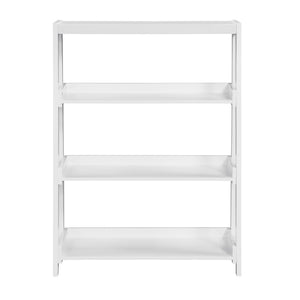 English Elm Modern Wooden Bookcase with Three Graduated Shelves for Books Toys and Decor Display White B011P460152