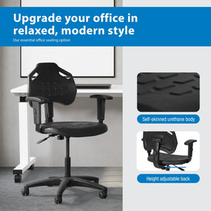 OSP Home Furnishings Self-skinned Urethane Task Chair with Lumbar Support and Pneumatic Height Adjustment KH813137